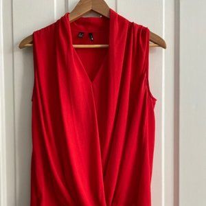 Vibrant red short sleeve top